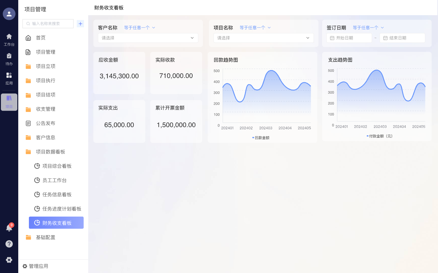 项目结算